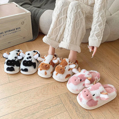 Muccy - Pantofole invernali calde con motivo cartone
